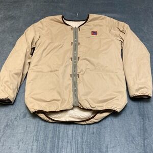 Colette Hyatt In The Pines Jacket Womens Medium Beige Cotton Sherpa Lined Logo